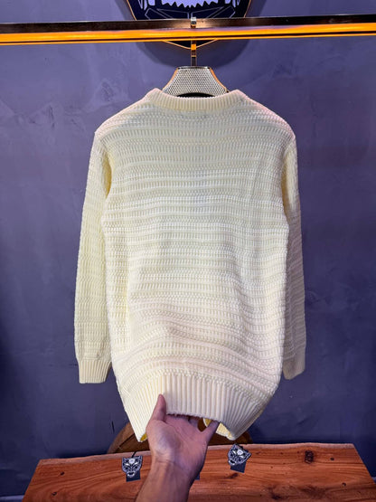 Pull tricot Jaune Pâle Regular size 5545