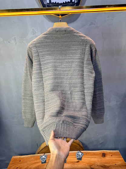 Pull tricot Gris Chiné Regular size 5545