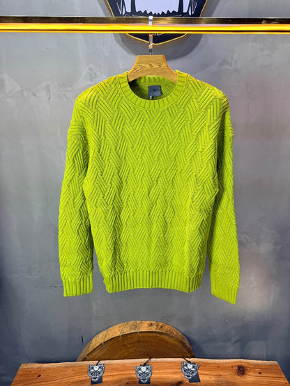 Pull tricot Vert Anis Oversize 9767