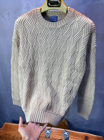 Pull tricot Beige Oversize 9767