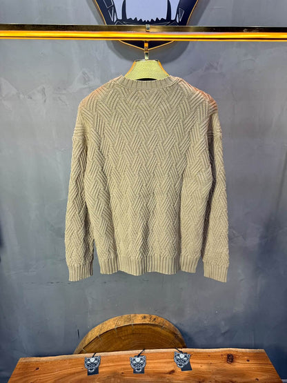 Pull tricot Beige Oversize 9767