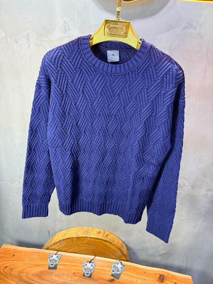 Pull tricot Navy Blue Oversize 9767