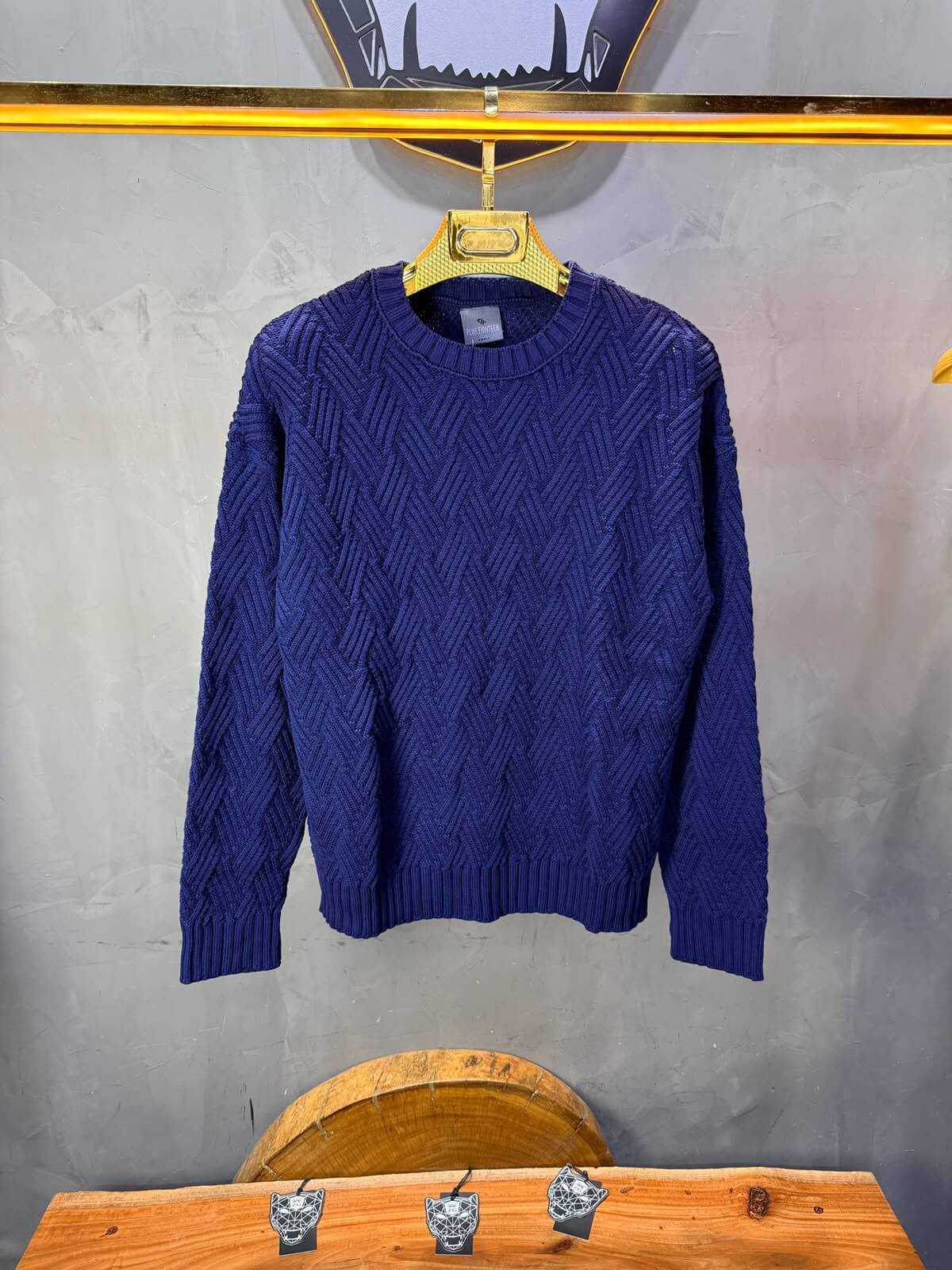 Pull tricot Navy Blue Oversize 9767