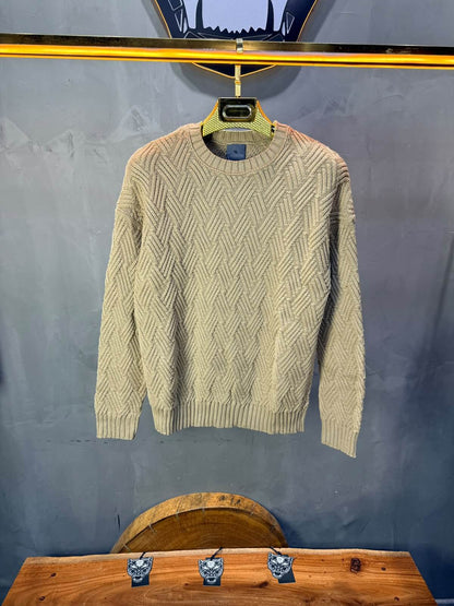 Pull tricot Beige Oversize 9767
