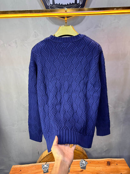 Pull tricot Navy Blue Oversize 9767