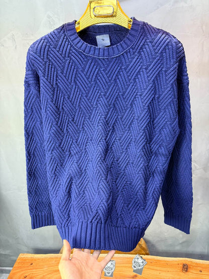 Pull tricot Navy Blue Oversize 9767