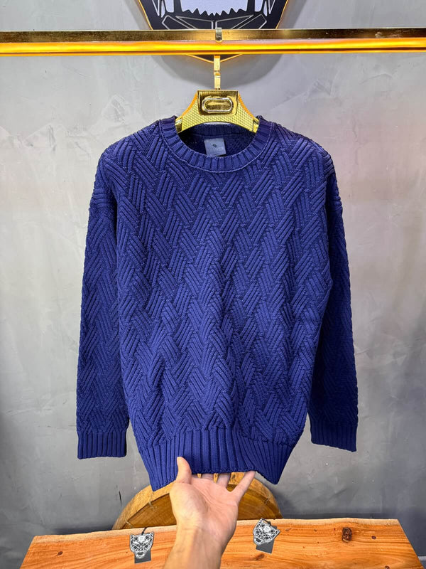 Pull tricot Navy Blue Oversize 9767