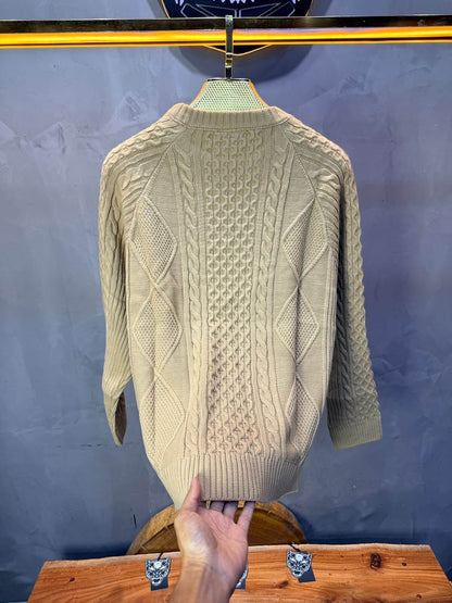 Pull tricot Beige Oversize 9772