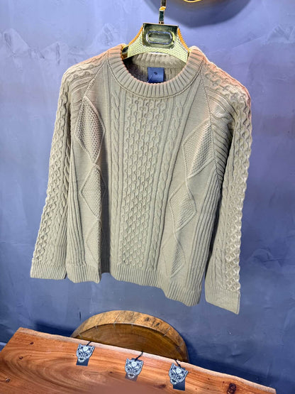Pull tricot Beige Oversize 9772