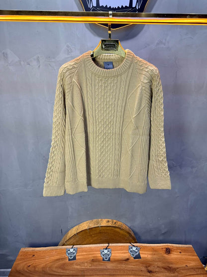 Pull tricot Beige Oversize 9772