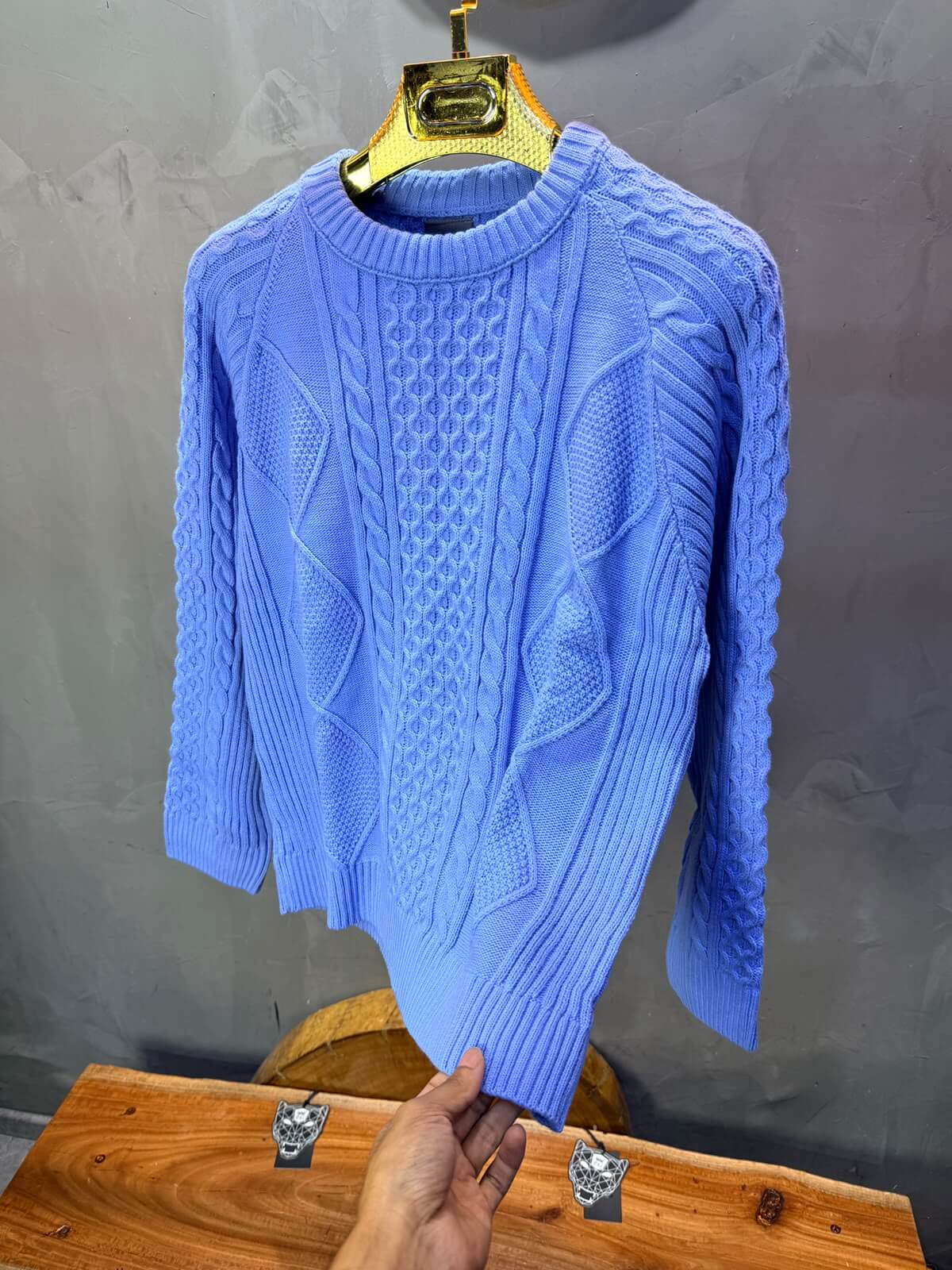 Pull tricot Blue Ciel Oversize 9772