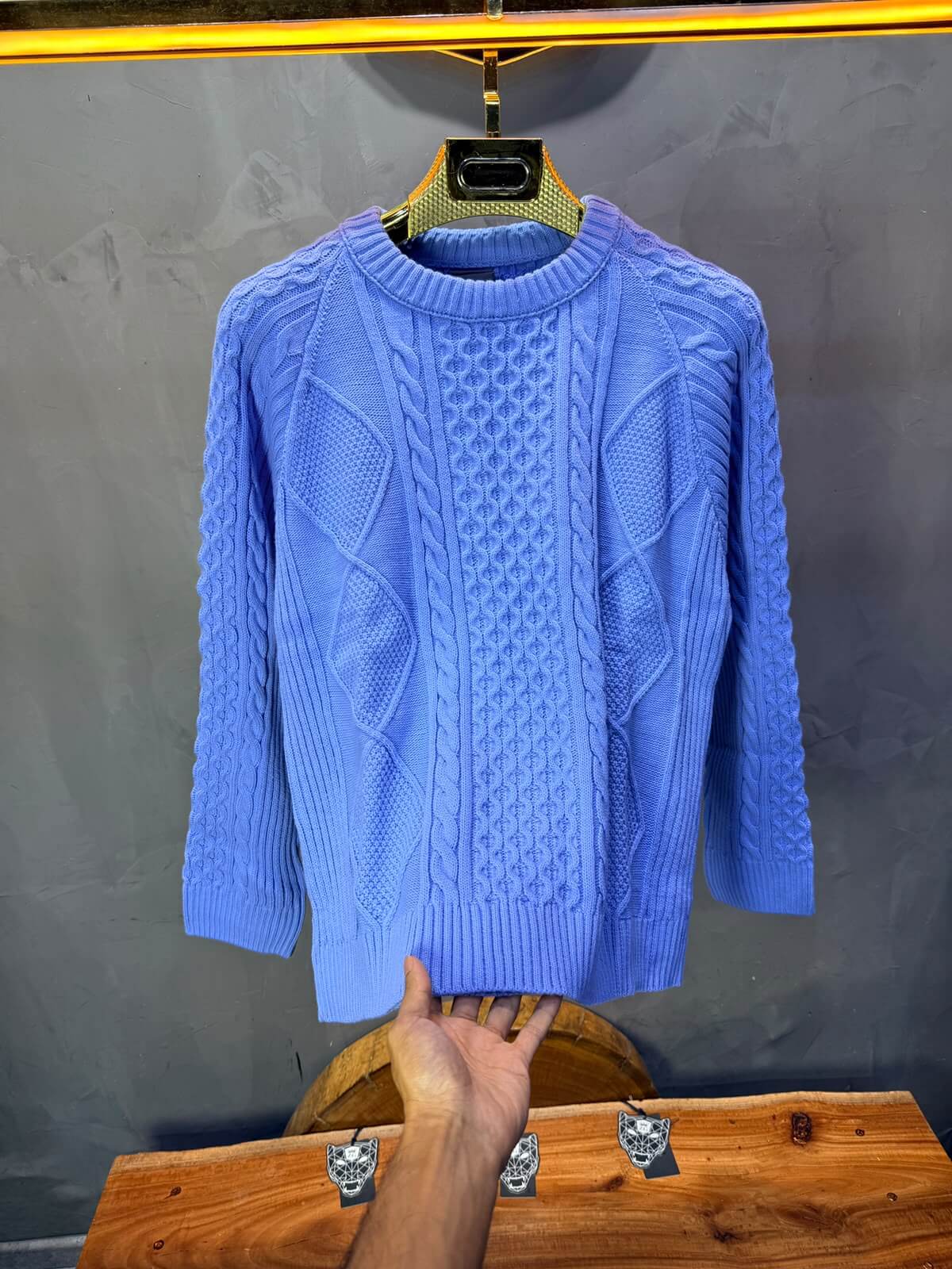 Pull tricot Blue Ciel Oversize 9772