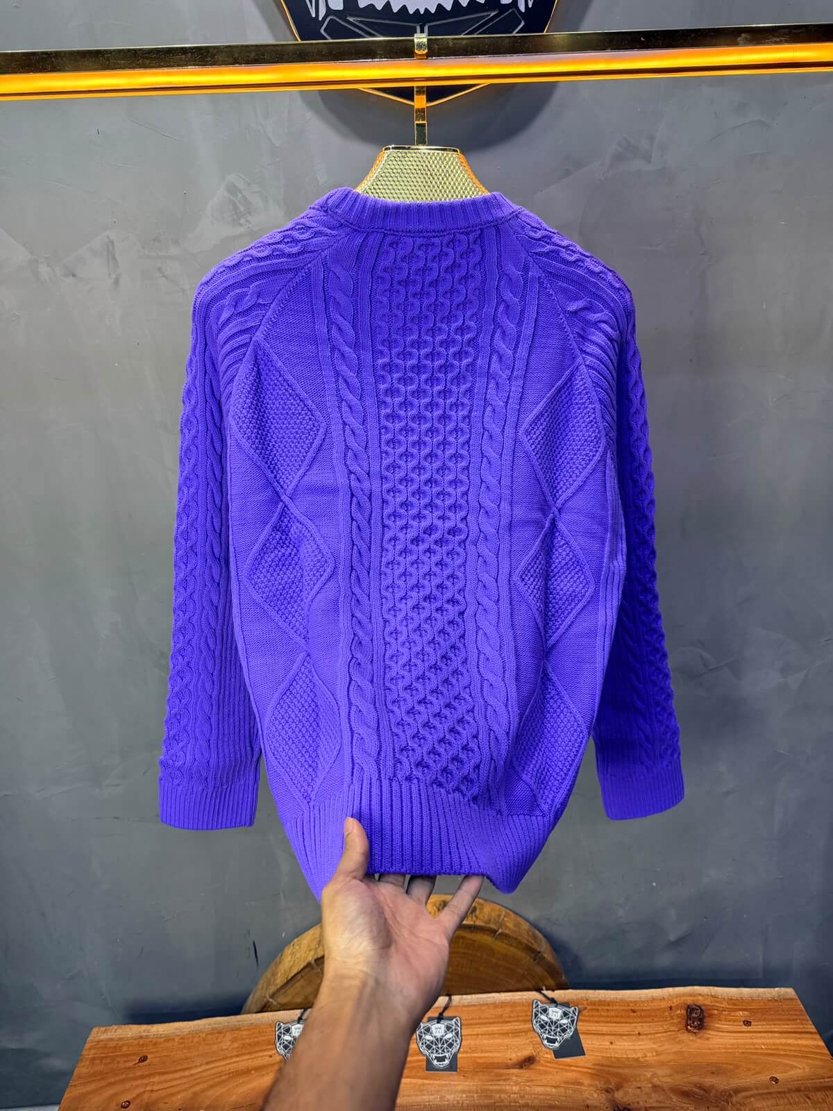 Pull tricot Violet Oversize 9772