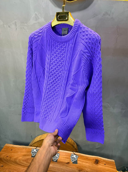 Pull tricot Violet Oversize 9772
