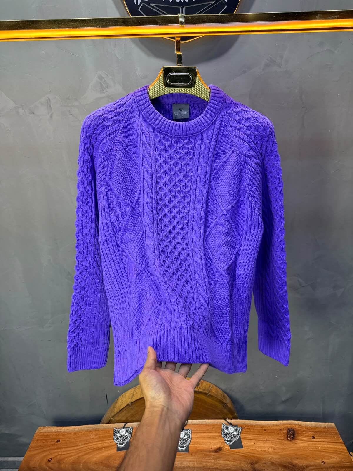 Pull tricot Violet Oversize 9772