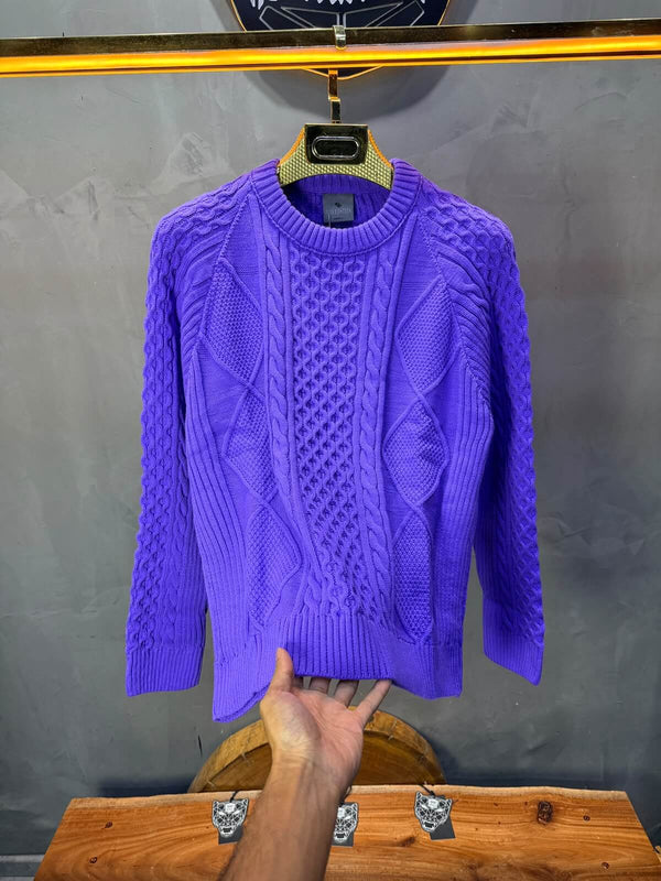 Pull tricot Violet Oversize 9772