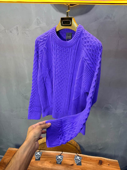 Pull tricot Violet Oversize 9772