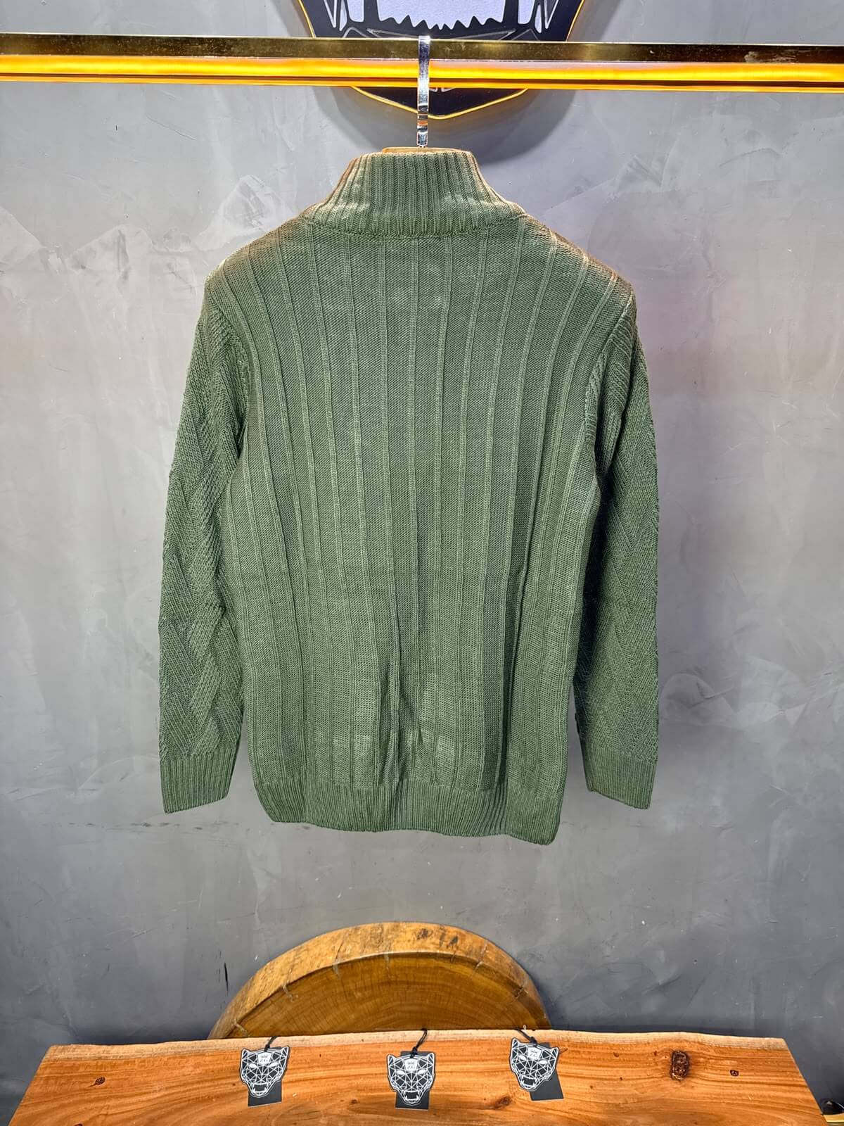Pull tricot Vert Regular size 5520