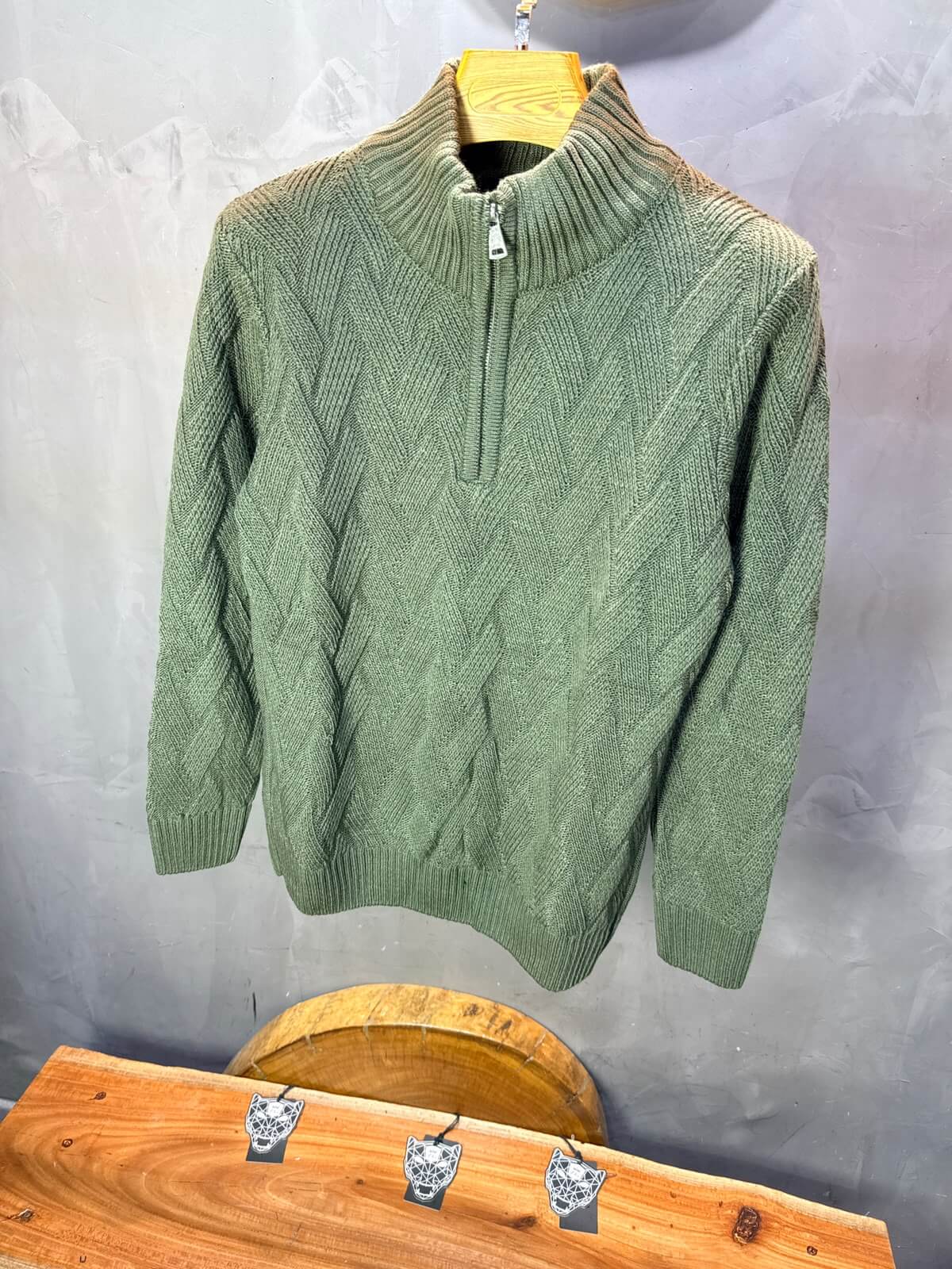 Pull tricot Vert Regular size 5520