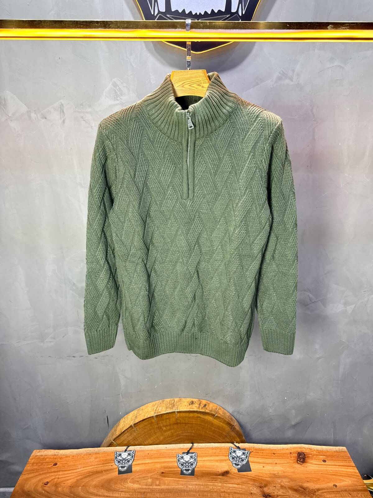 Pull tricot Vert Regular size 5520