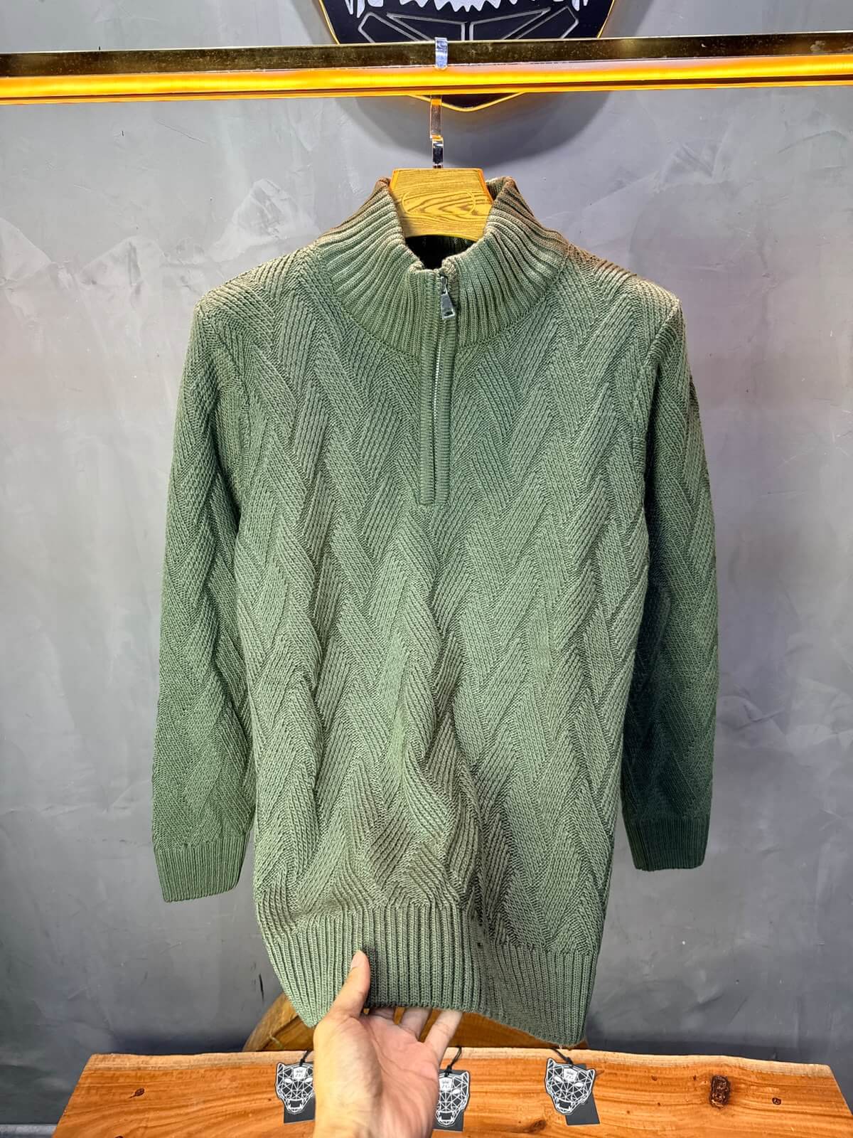 Pull tricot Vert Regular size 5520