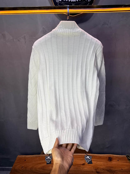 Pull tricot Blanc Regular size 5520