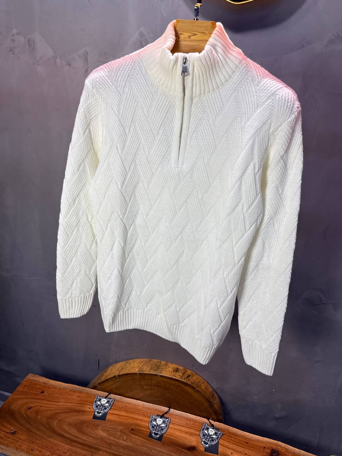 Pull tricot Blanc Regular size 5520