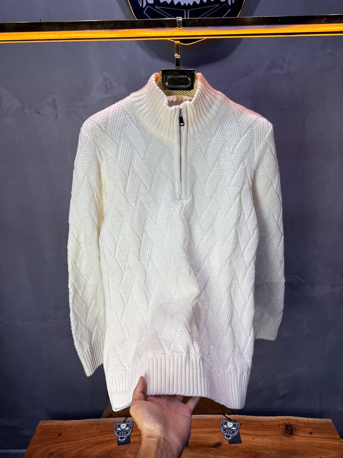 Pull tricot Blanc Regular size 5520