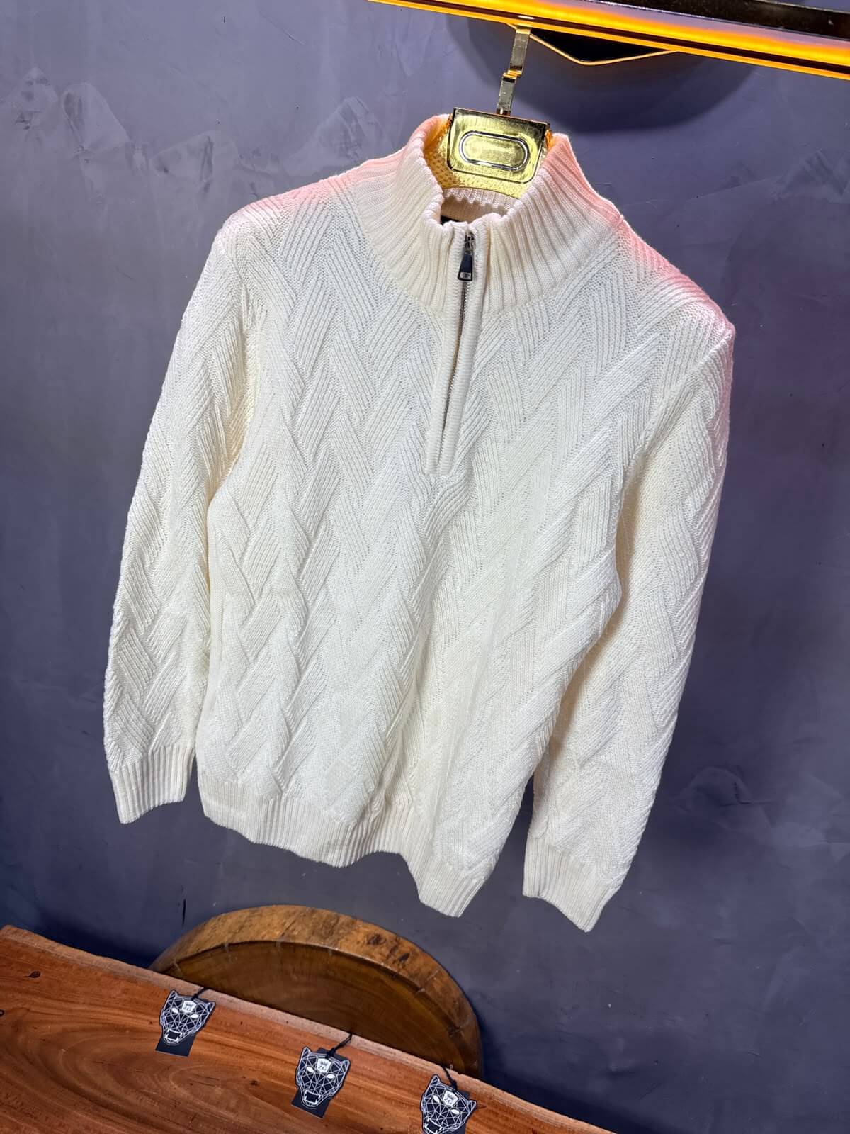 Pull tricot Blanc Regular size 5520
