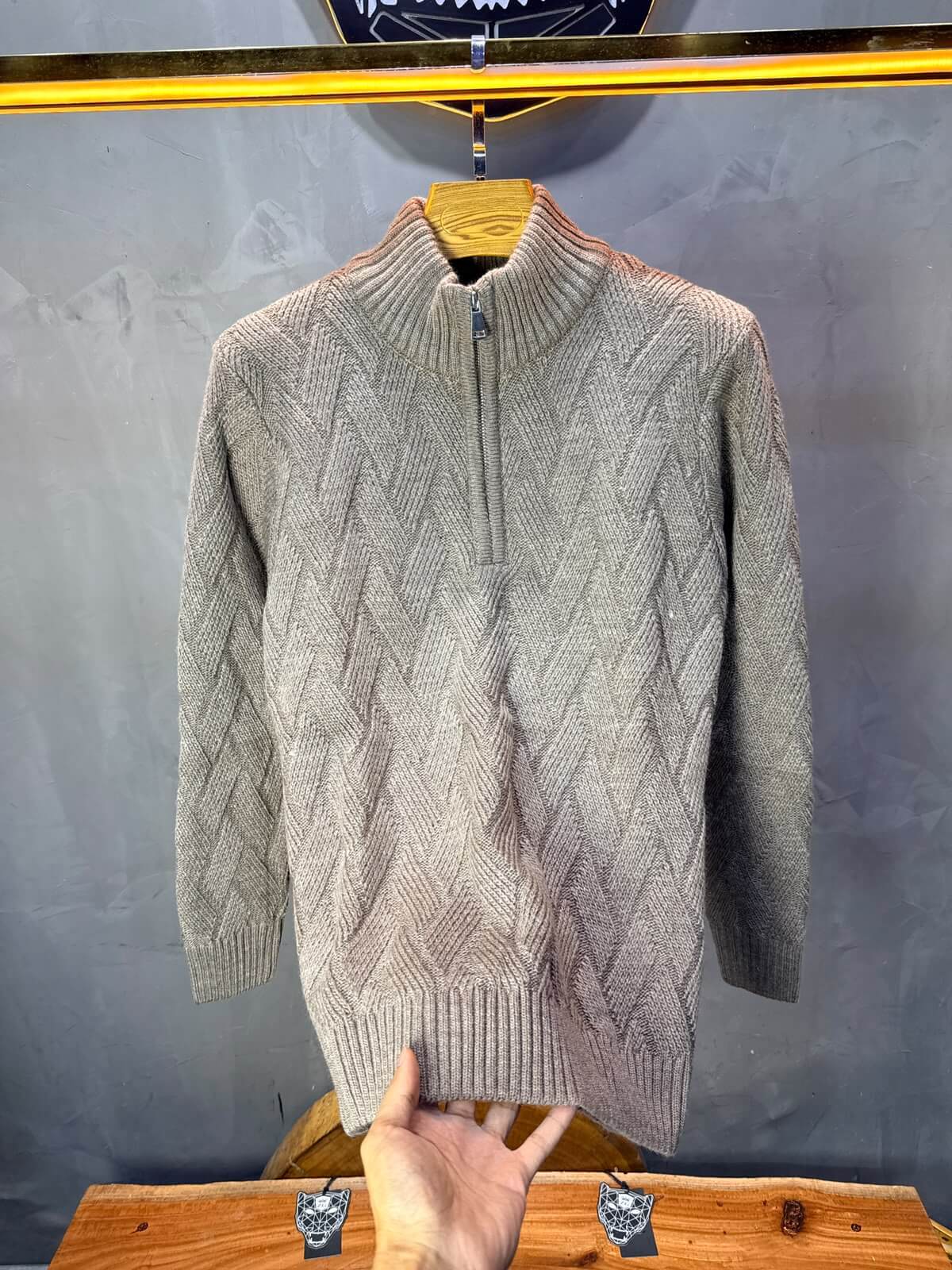 Pull tricot Beige Regular size 5520