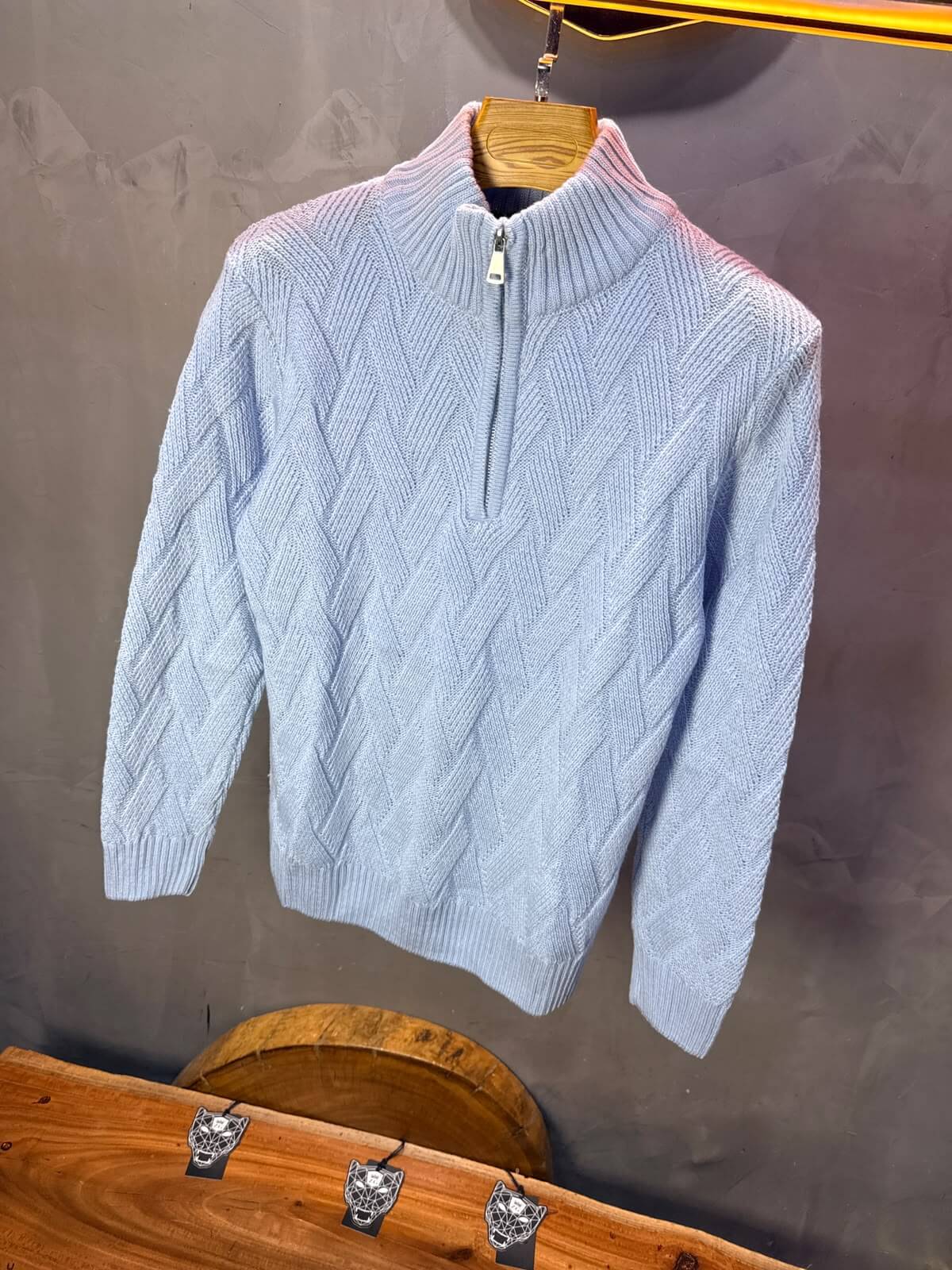 Pull tricot Bleu Ciel Regular size 5520