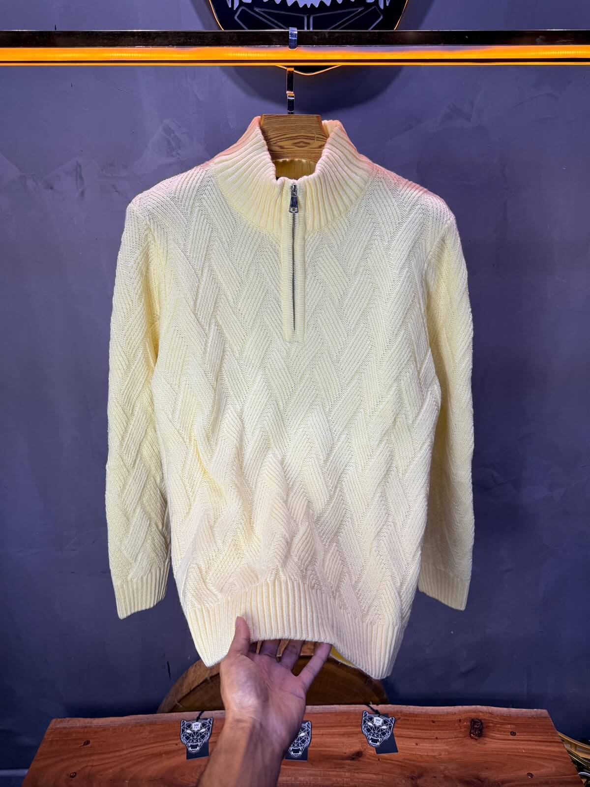 Pull tricot Jaune Pâle Regular size 5520