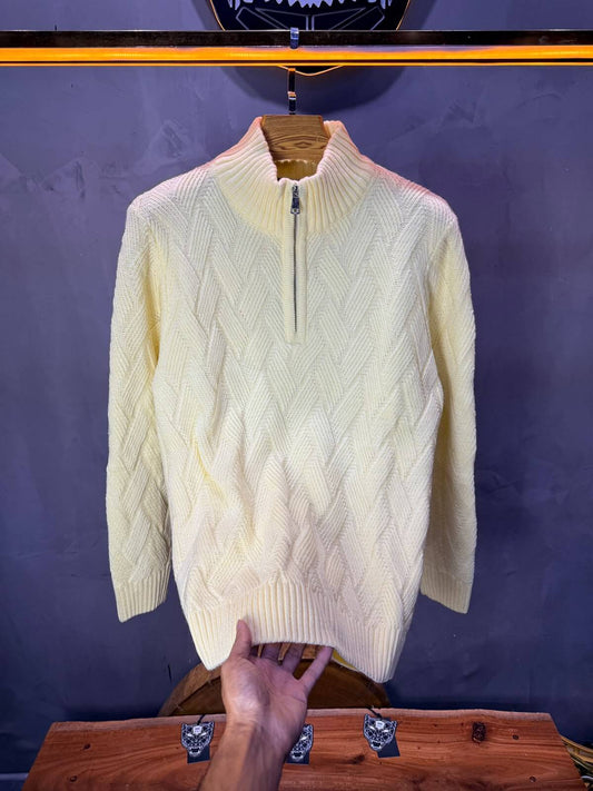 Pull tricot Jaune Pâle Regular size 5520
