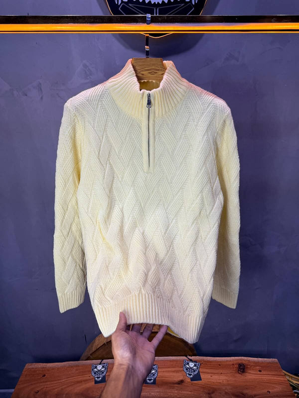 Pull tricot Jaune Pâle Regular size 5520