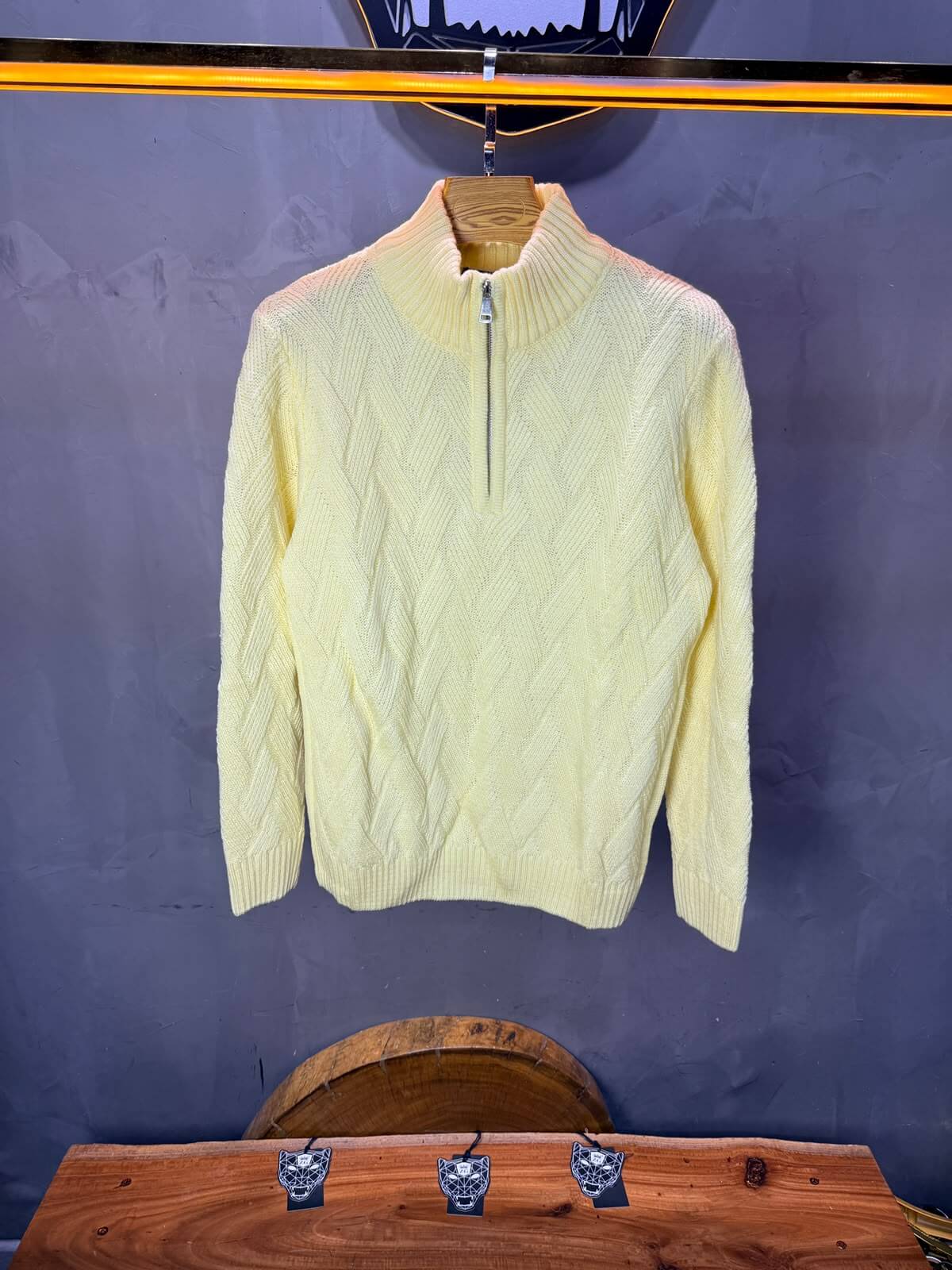 Pull tricot Jaune Pâle Regular size 5520