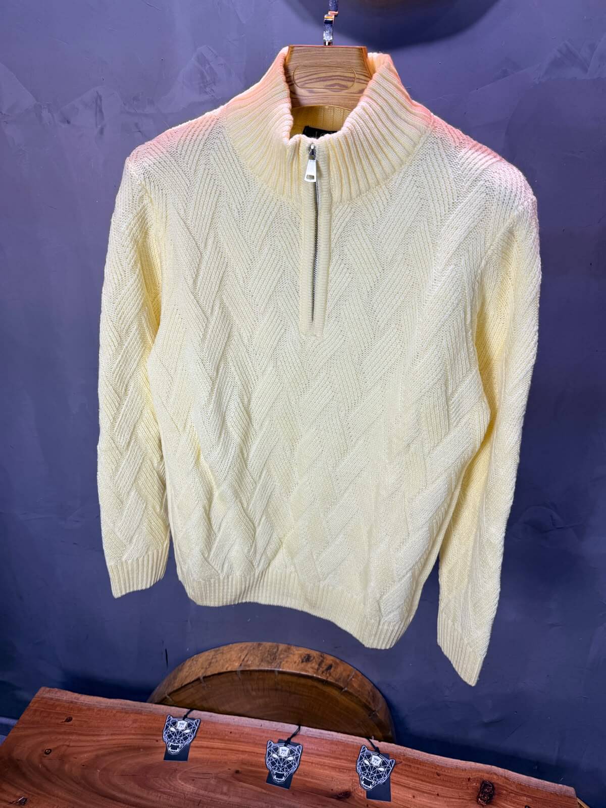 Pull tricot Jaune Pâle Regular size 5520