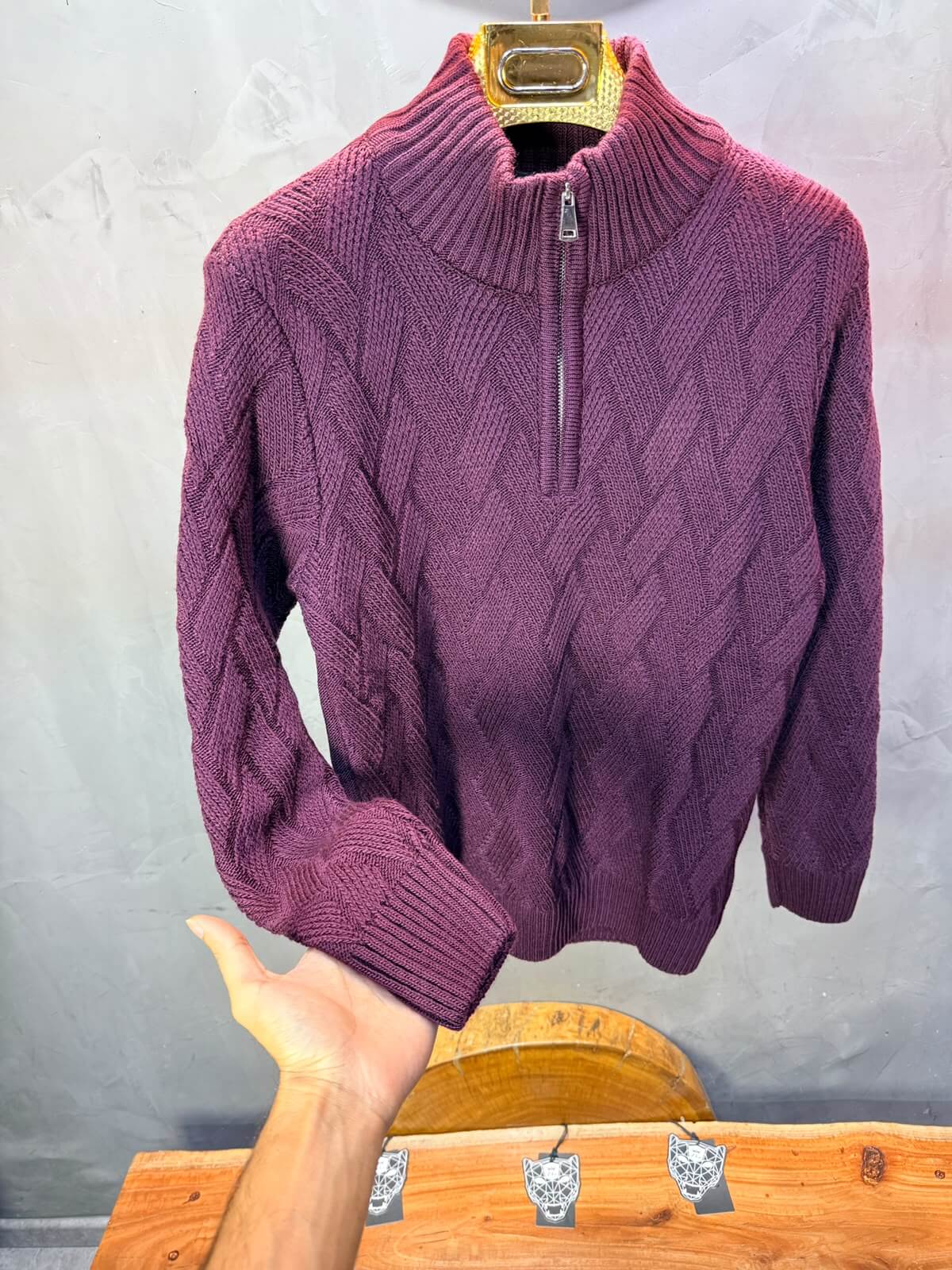 Pull tricot Noir Bordeaux size 5520