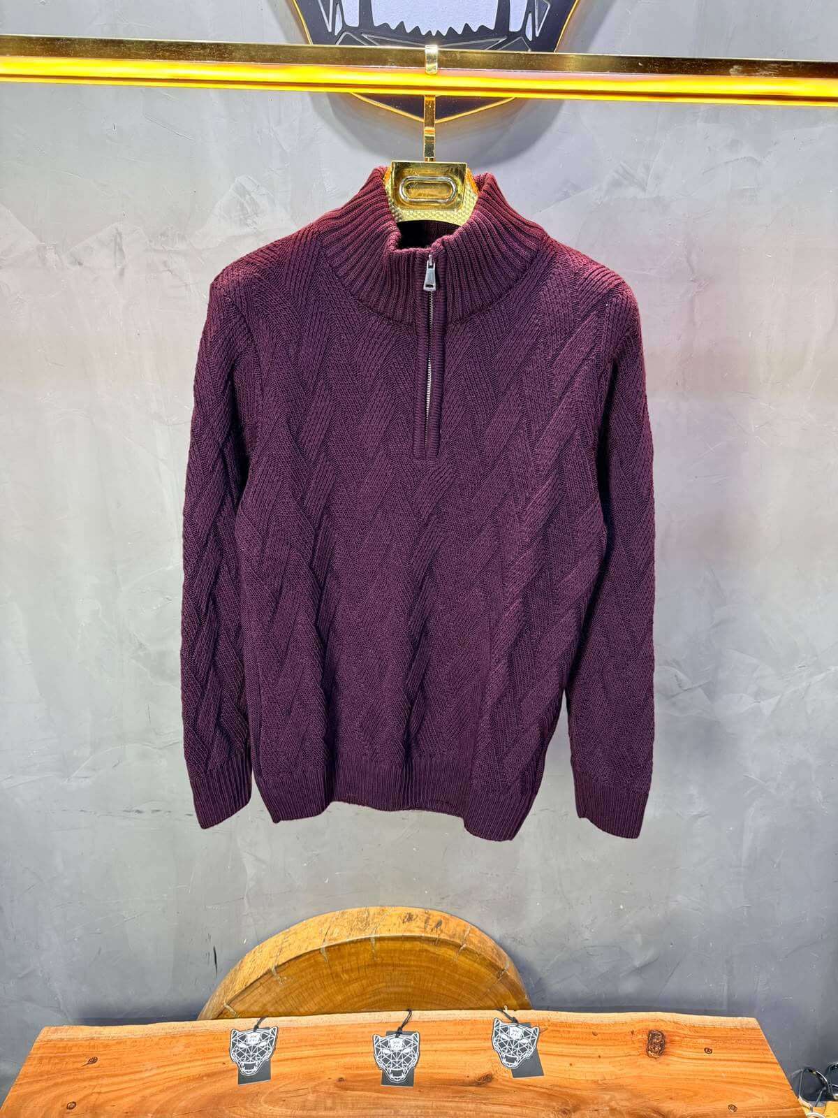 Pull tricot Noir Bordeaux size 5520