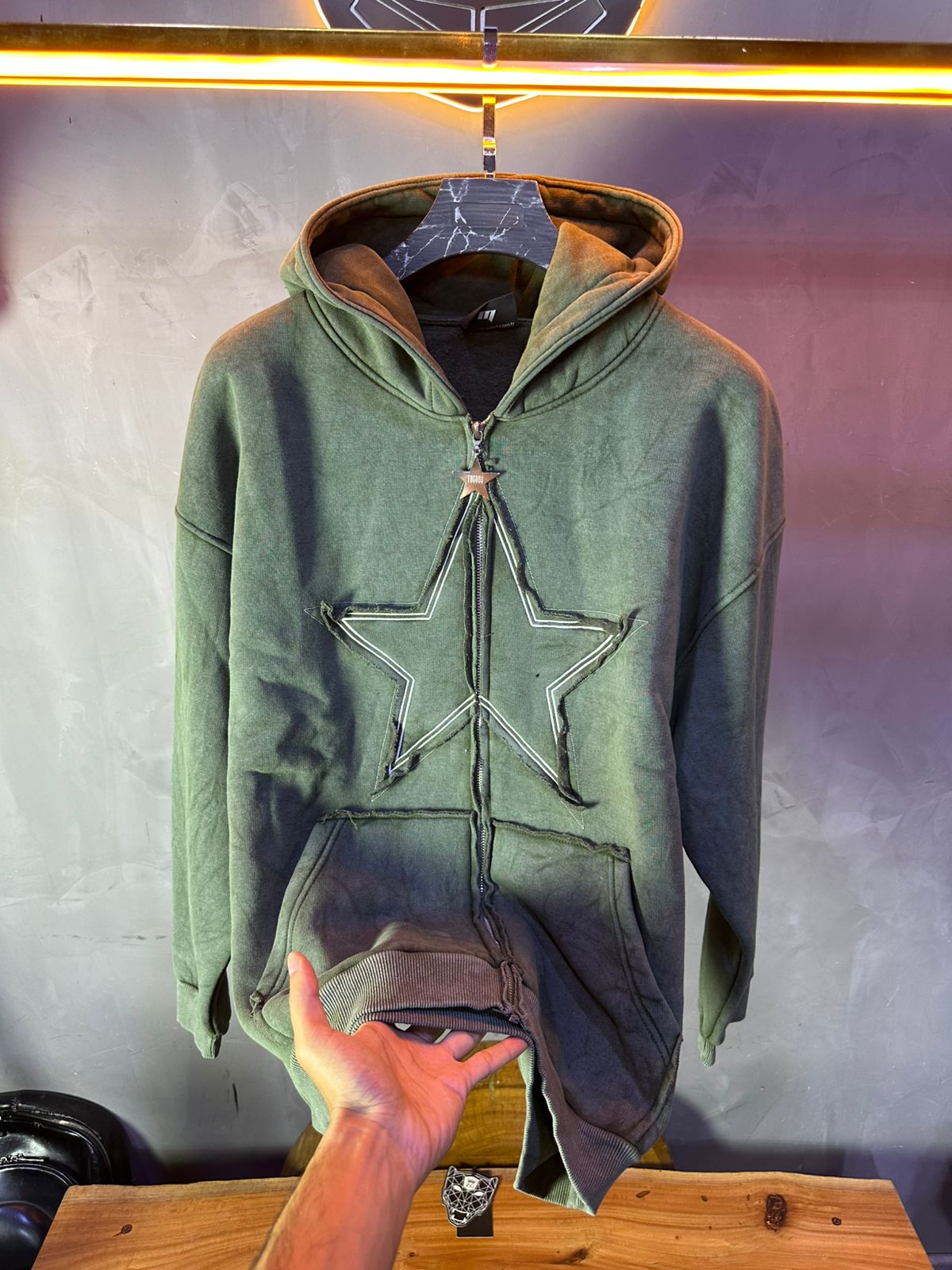 HOODIE THEDAD GREEN 100