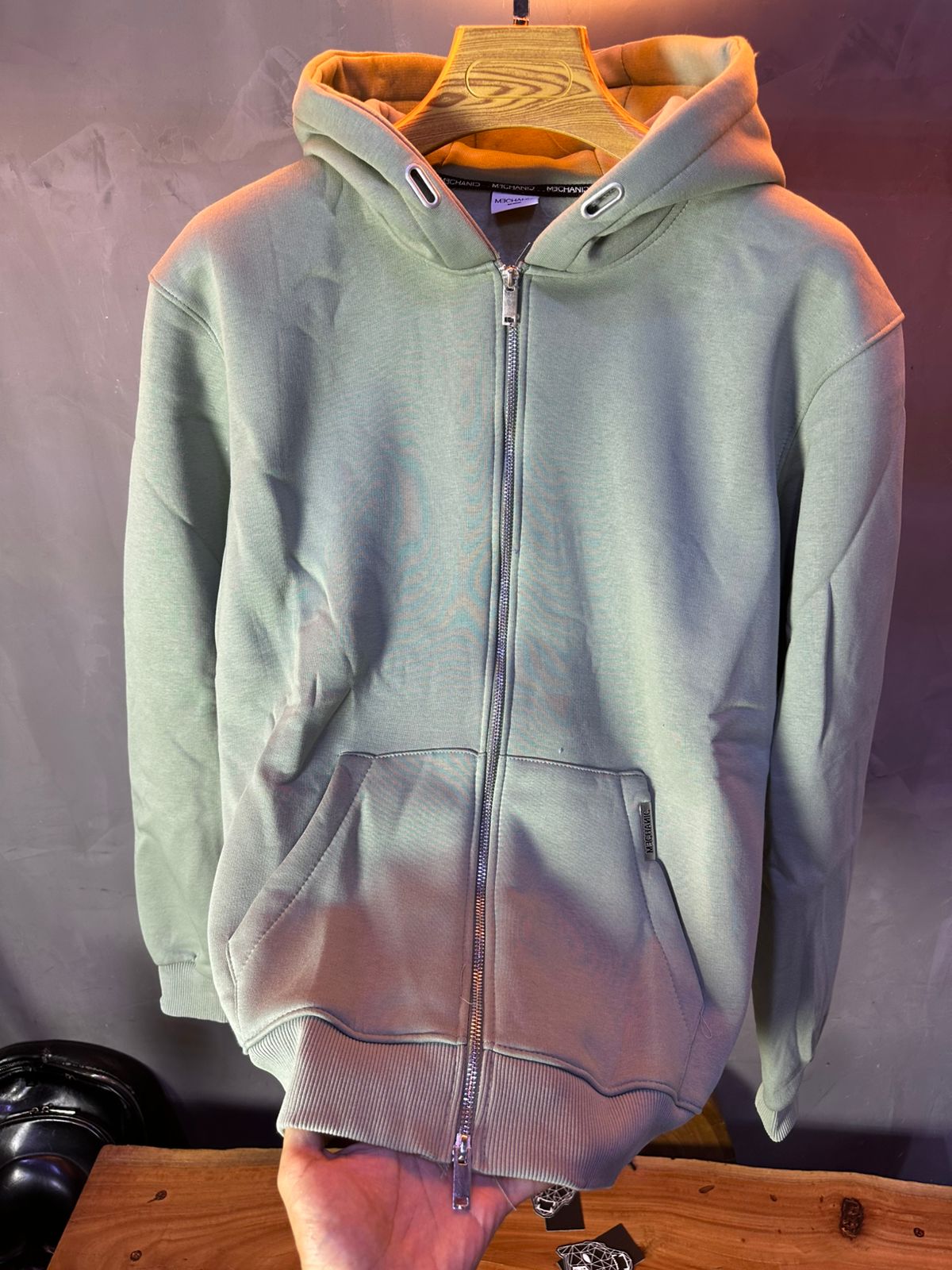 HOODIE MECANIC GREEN SIMPLE 101