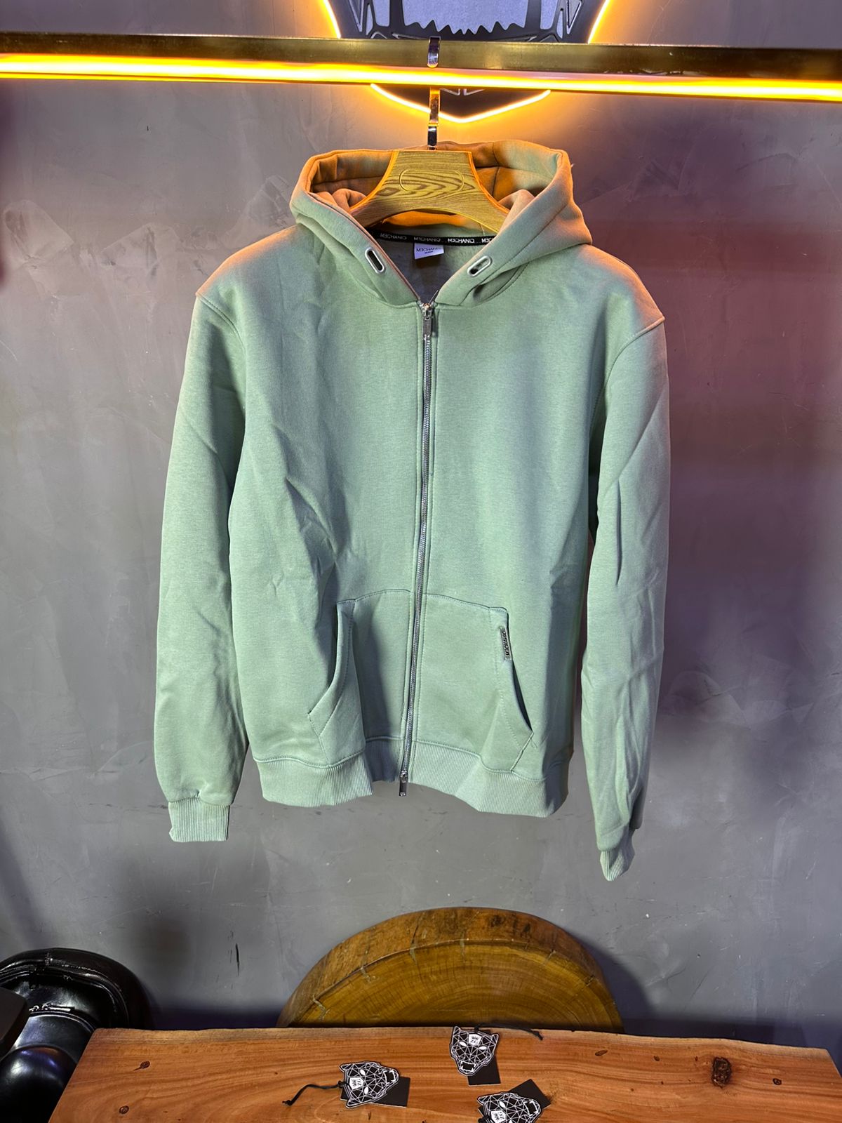 HOODIE MECANIC GREEN SIMPLE 101