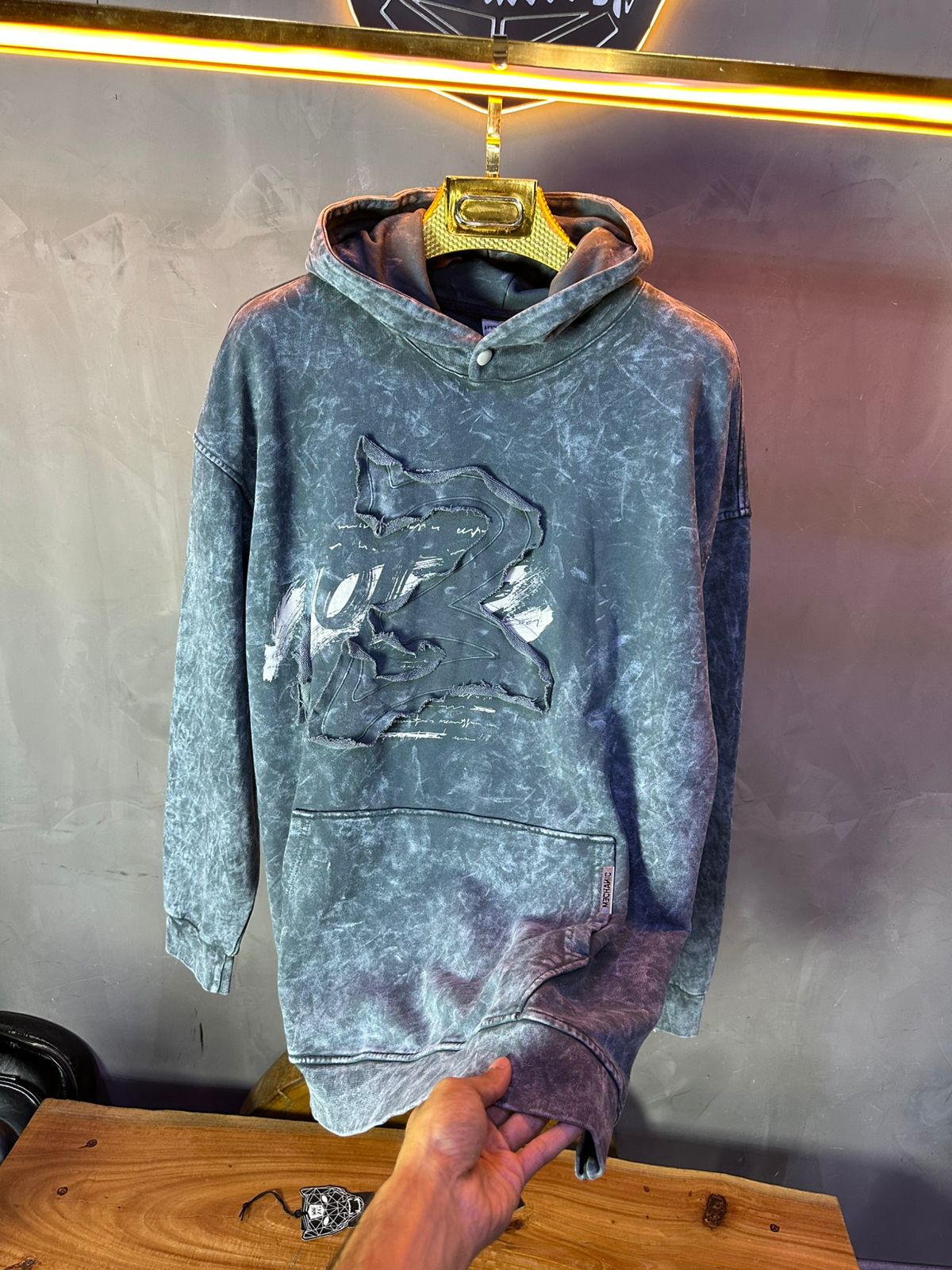 HOODIE MECANIC GREY MCH056