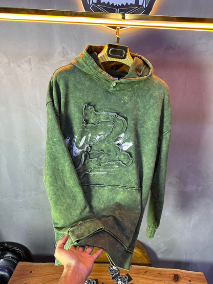 HOODIE MECANIC GREEN MCH056