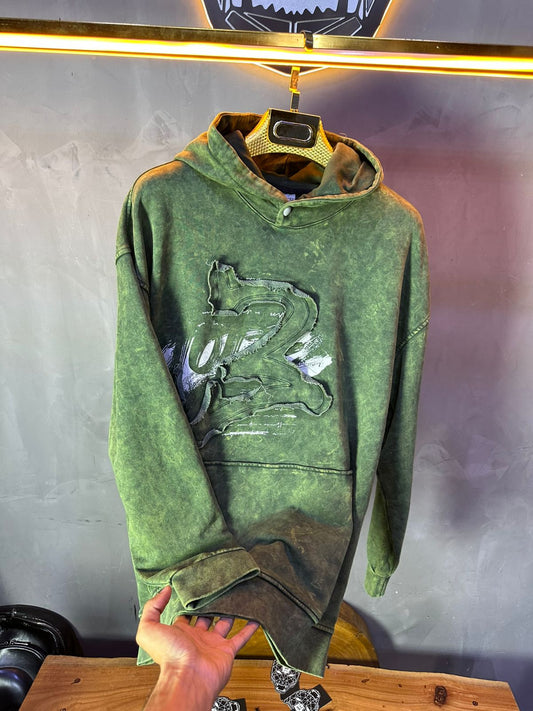 HOODIE MECANIC GREEN MCH056