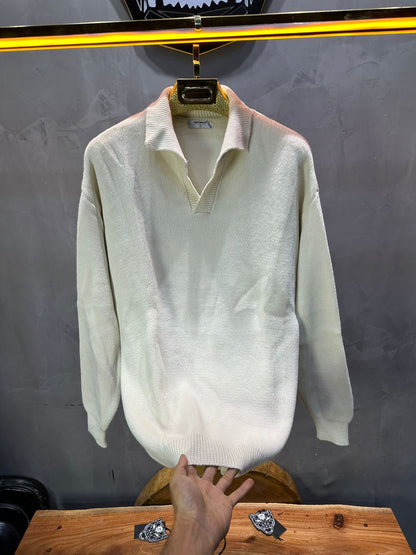 Pull beige Tricot Polo 2305