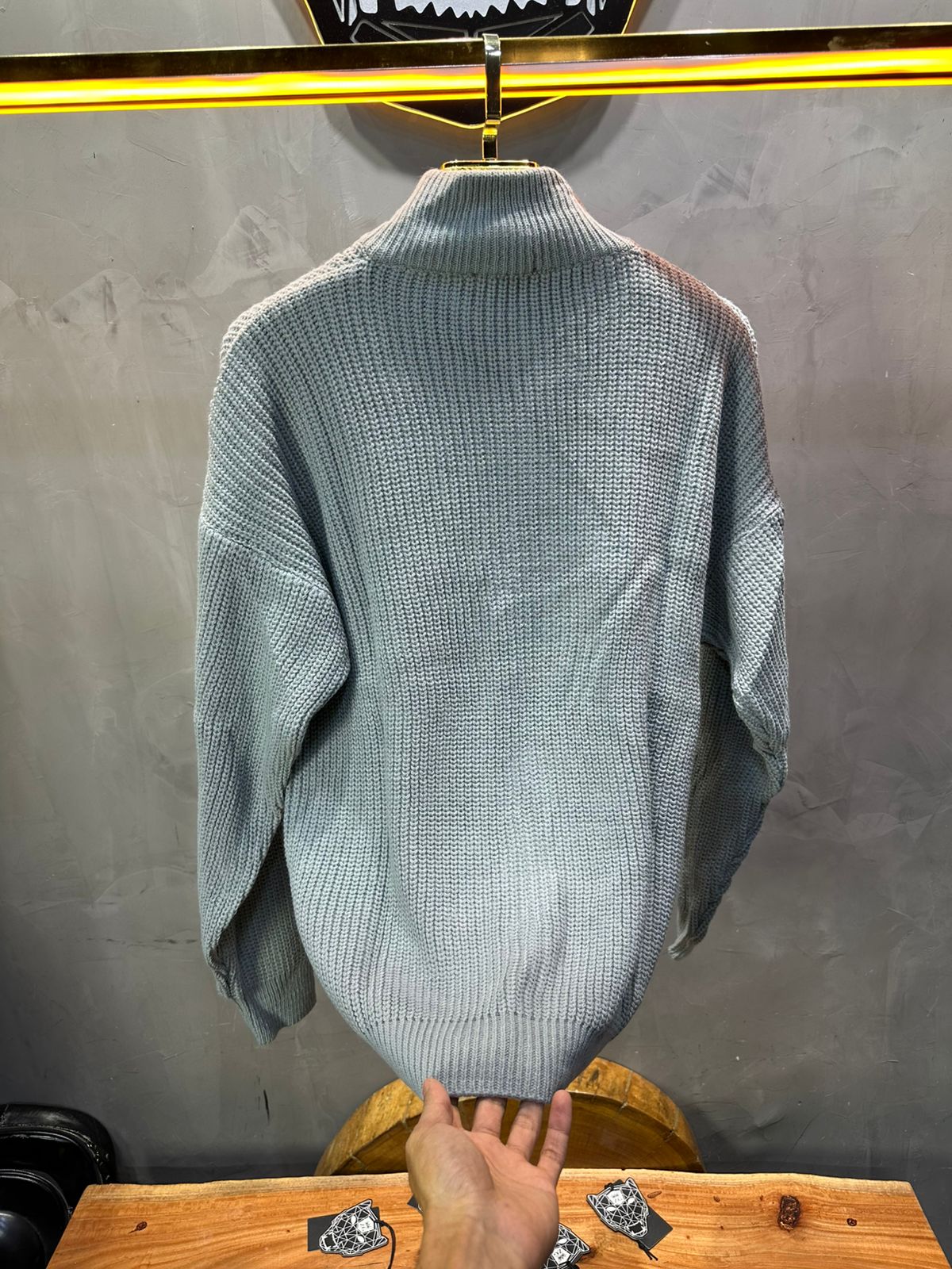 Pull Gris Col Montant 2314 - ZG PREMIUM