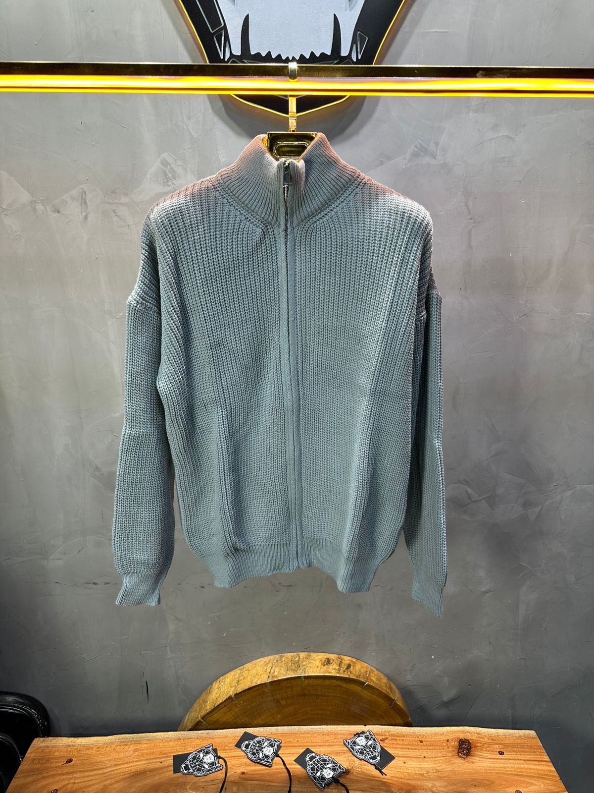 Pull Gris Col Montant 2314 - ZG PREMIUM