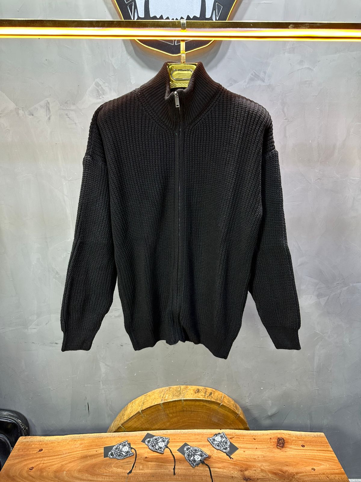 Pull noir Tricot Épais 2314