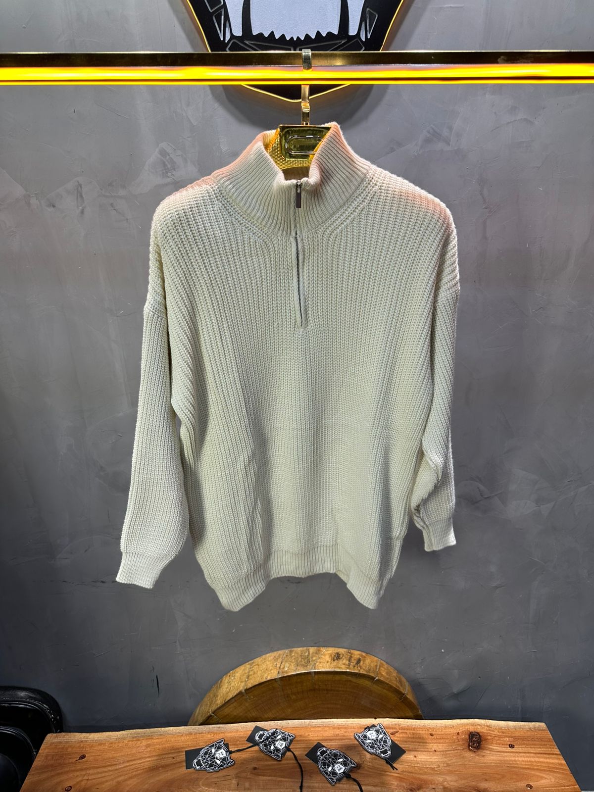 Pull beige Tricot Épais 1902