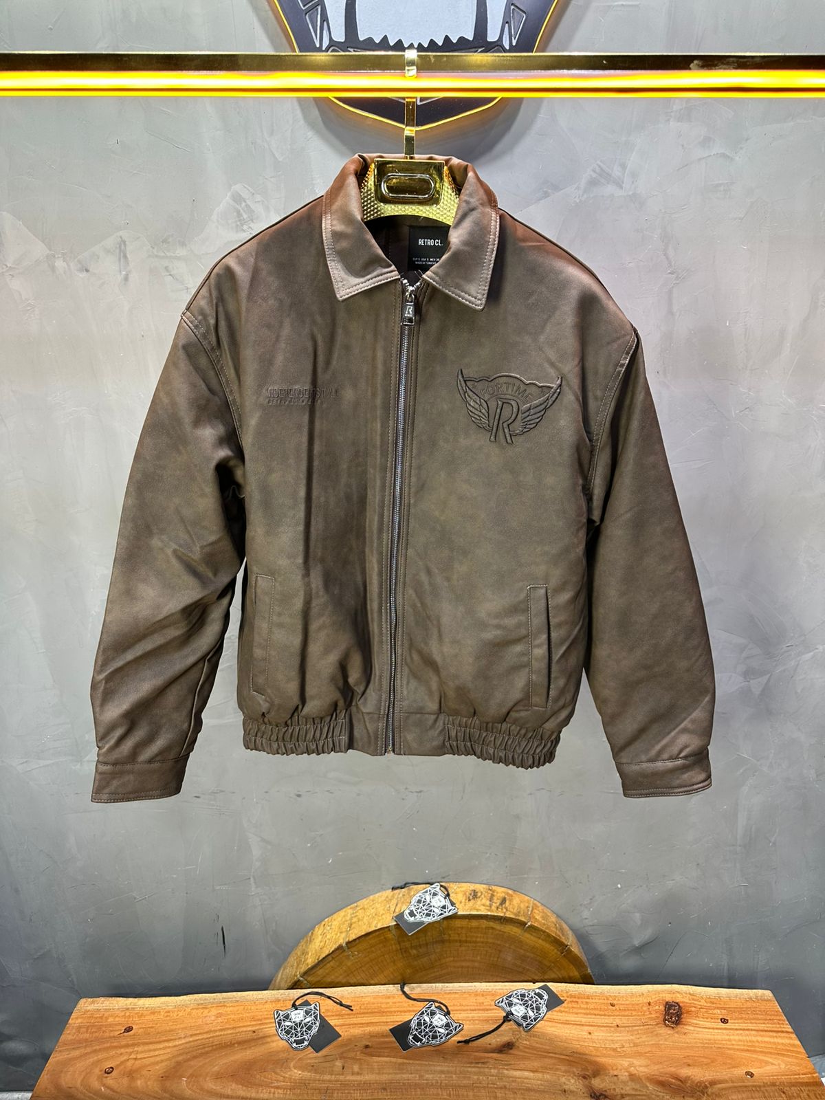 VESTE BOMBER KAKI RETRO 124 - ZG PREMIUM